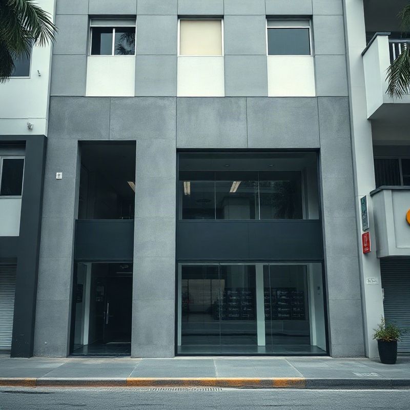 Quiet office building facade in Recife Boa Vista district