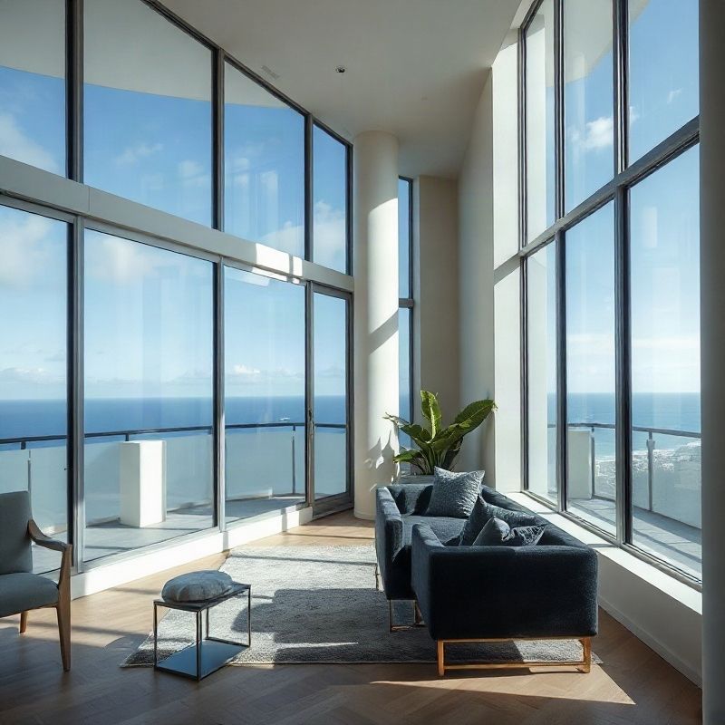 High-floor Recife apartment interior with Atlantic view